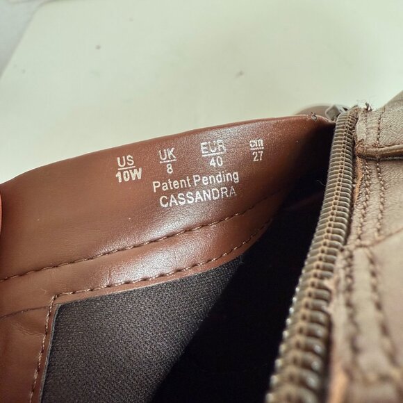 Naturalizer Womens Brown Leather Ankle Booties Size 10W Buckle Accent Comfort - Picture 10 of 14